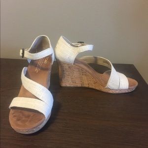 Toms Wedges - like new, worn twice!